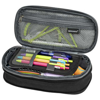 Пенал-трансформер Brauberg 'Charcoal gray', полиэстер, серо-черный 11