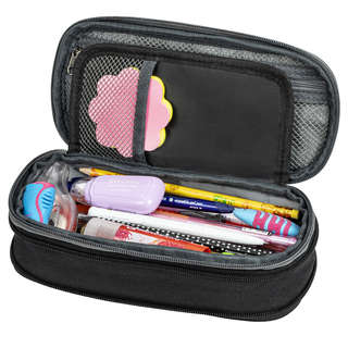 Пенал-трансформер Brauberg 'Charcoal gray', полиэстер, серо-черный 12