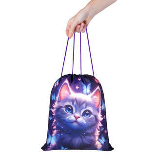 Мешок для обуви Brauberg Kids 'Curious cat', 42х34 см, с петлей 4