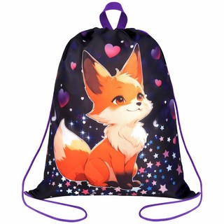 Мешок для обуви Fairy fox, с петлей, 42х34 см, Brauberg Kids
