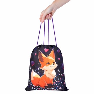Мешок для обуви Fairy fox, с петлей, 42х34 см, Brauberg Kids 4