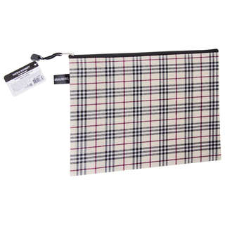 Папка-конверт на молнии А4 (335х243 мм), ткань в клетку, Brau...