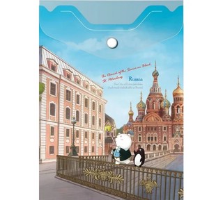 Папка-конверт на кнопке А6, Comix География 'Санкт-Петербург:...