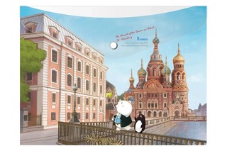 Папка-конверт на кнопке А4, Comix География 'Санкт-Петербург:...