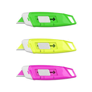 Нож канцелярский ErichKrause Spark Mini Neon, с керамическим ...