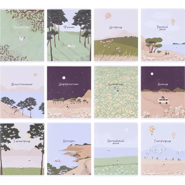 Комплект из 12-ти предметных тетрадей BeSmart 'Soul'