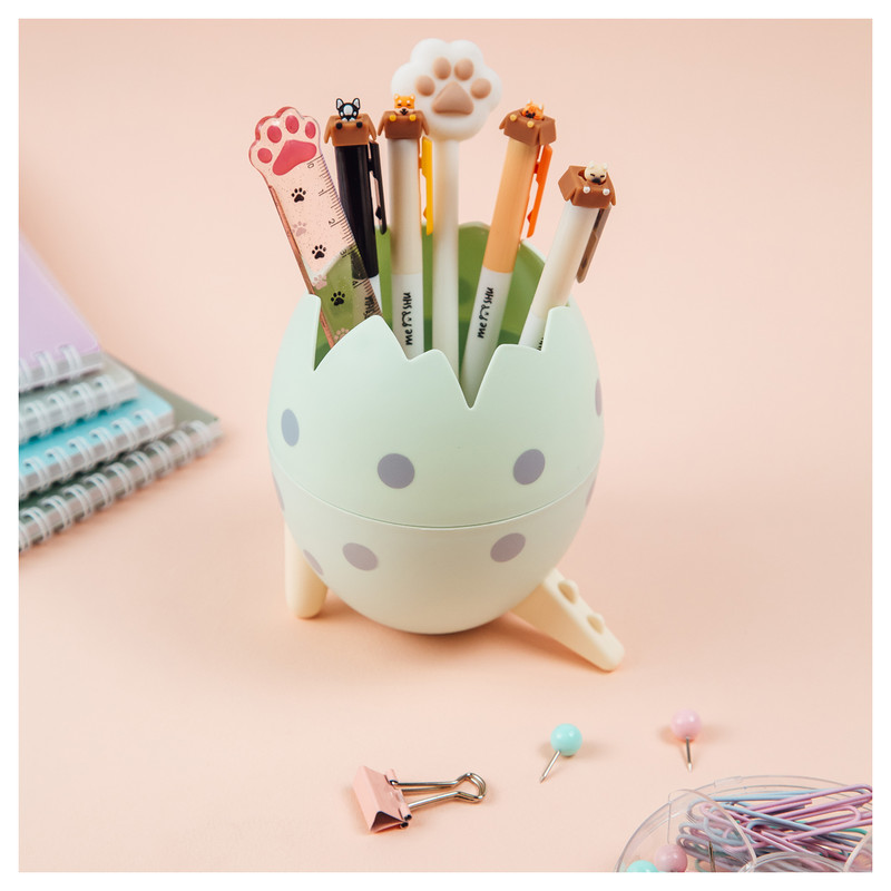 Подставка-стакан MESHU 'Dino's egg', пластиковая, мятная