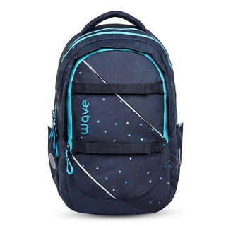 Рюкзак школьный Belmil WAVE PRIME Dots Aurora, сине-бирюзовый