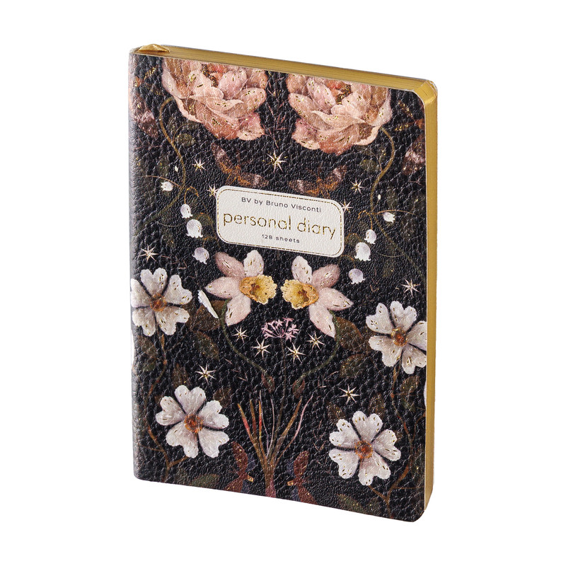 Ежедневник 'Night Garden' недатированный А6, 256 стр, BrunoVisconti