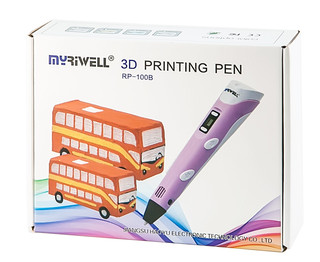 3D ручка MyRiwell RP-100B с LCD-дисплеем, фиолетовая 2