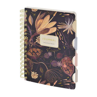 Записная книжа А5, 120 листов, на гребне, с разделителями 'Но...