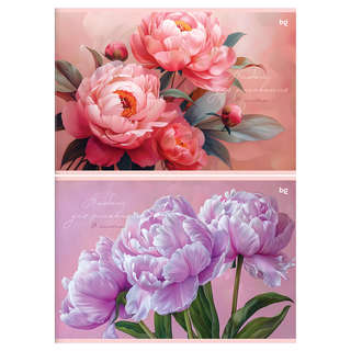 Альбом для рисования А4, 24 листа, на скрепке, BG 'Пионы', в ...