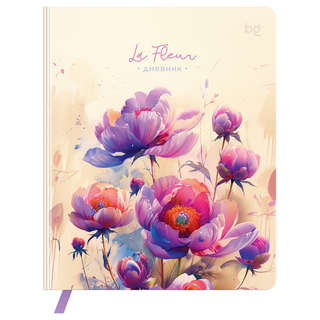 Дневник 1-11 классы, 48 листов, BG 'la Fleur', иск. кожа