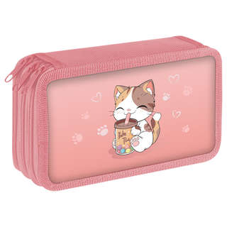 Пенал 3 отделения, ArtSpace 'Kitty with a mug'