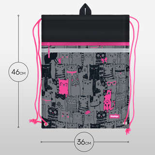 Мешок для обуви Berlingo 'Happy Cats', 36х46 см 5