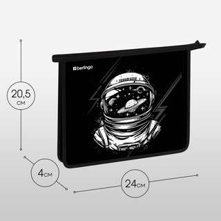 Папка для тетрадей А5, 1 отделение, Berlingo 'Trailblazer', пластик, на молнии 3