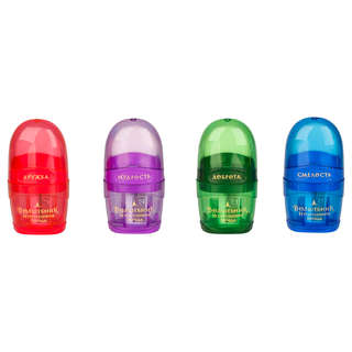 Точилка с ластиком и контейнером, 1 отверстие, Мульти-Пульти ...