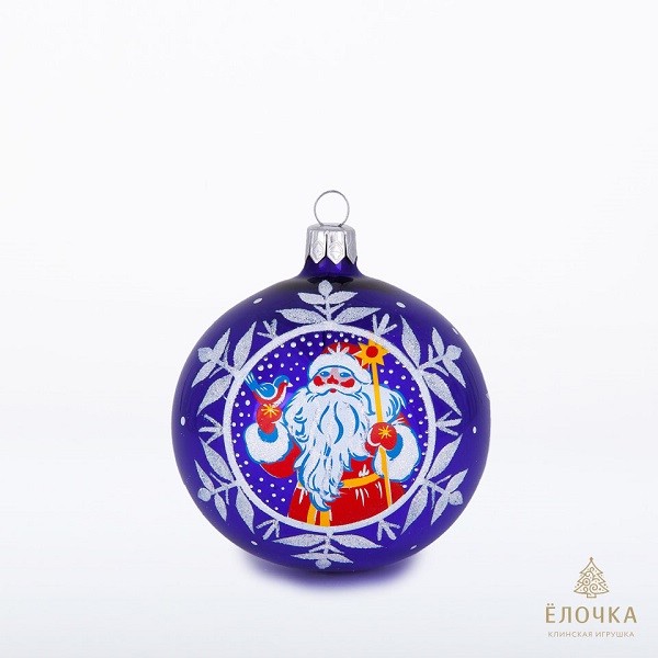 Шар 'Дед Мороз' стекло, 7.5 см, артикул С1540