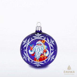 Шар 'Дед Мороз' стекло, 7.5 см, артикул С1540