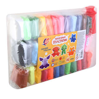 Пластилин легкий, 36 цветов, 360 гр, застывает на воздухе, 'Воздушный' Луч 4
