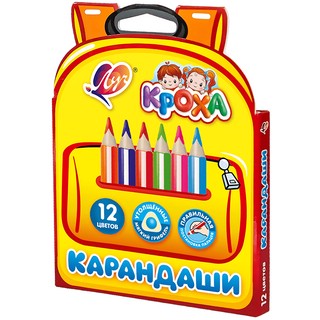 Карандаши цветные ЛУЧ 'Кроха' деревянные 12 цветов 3