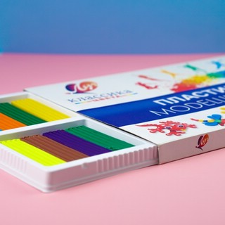 Пластилин 24 цвета, 480 гр, Луч Классика, стек, пластиковая коробка, картонный чехол 4