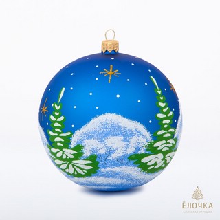 Шар 'Праздник', стекло, 11.5 см, артикул С1096 (Спасская башня) 2