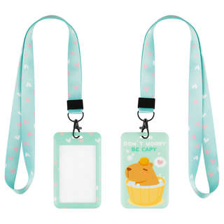 Бейдж вертикальный MESHU 'Be capy', 110х70 мм, лента с караби...