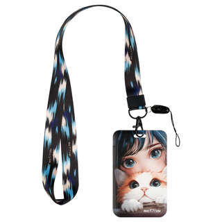 Бейдж вертикальный MESHU 'Sensitive', 110х70 мм, лента с кара...