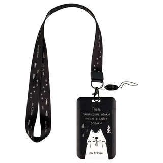 Бейдж вертикальный MESHU 'Taiga', 110х70 мм, лента с карабино...