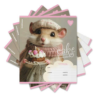Тетрадь 18 листов в клетку, ErichKrause Cake Master, в ассорт...