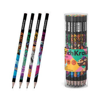 Чернографитный карандаш НВ, ErichKrause Dino Art, трехгранный...