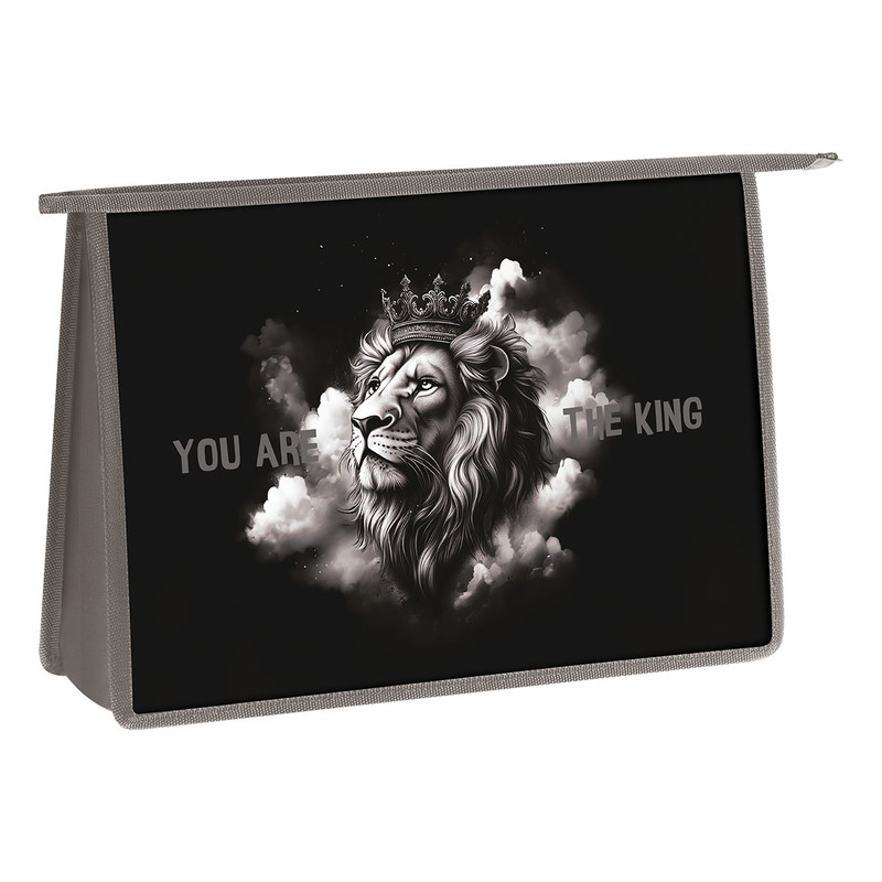 Папка для труда А4, 2 отделения, ArtSpace 'King', пластик, на молнии