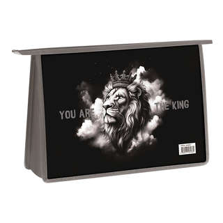 Папка для труда А4, 2 отделения, ArtSpace 'King', пластик, на молнии 2