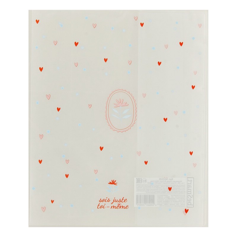 Обложка для тетради Be Smart Coquette: сердечки, 150 мкм, 345х213 мм