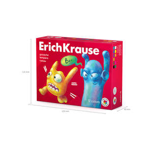 Гуашь 12 цветов по 20 мл, ErichKrause Jolly Friends 5