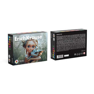 Гуашь 12 цветов по 20 мл, ErichKrause Magic Pet 4