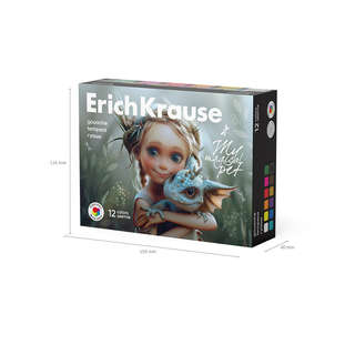 Гуашь 12 цветов по 20 мл, ErichKrause Magic Pet 6