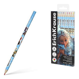 Цветные карандаши 12 цветов, пластиковые ErichKrause Magic Pe...