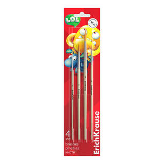 Кисти ErichKrause Jolly Friends для акварели и гуаши, синтети...