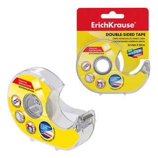 Лента клейкая двусторонняя прозрачная, 12 мм х 10 м, ErichKra...