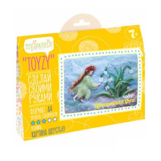 Картина из шерсти 'Цветочная фея' mySweeBe, цвет разноцветный 1