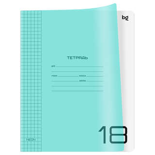 Тетрадь 18 листов в клетку, BG 'UniTone. Neon', пластиковая о...