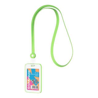 Бейдж вертикальный с силиконовой лентой ErichKrause Pastel, з...