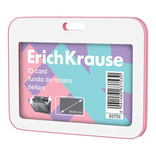 Бейдж горизонтальный ErichKrause Pastel, книжка, розовый