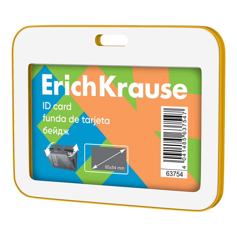Бейдж горизонтальный ErichKrause Neon, книжка, желтый
