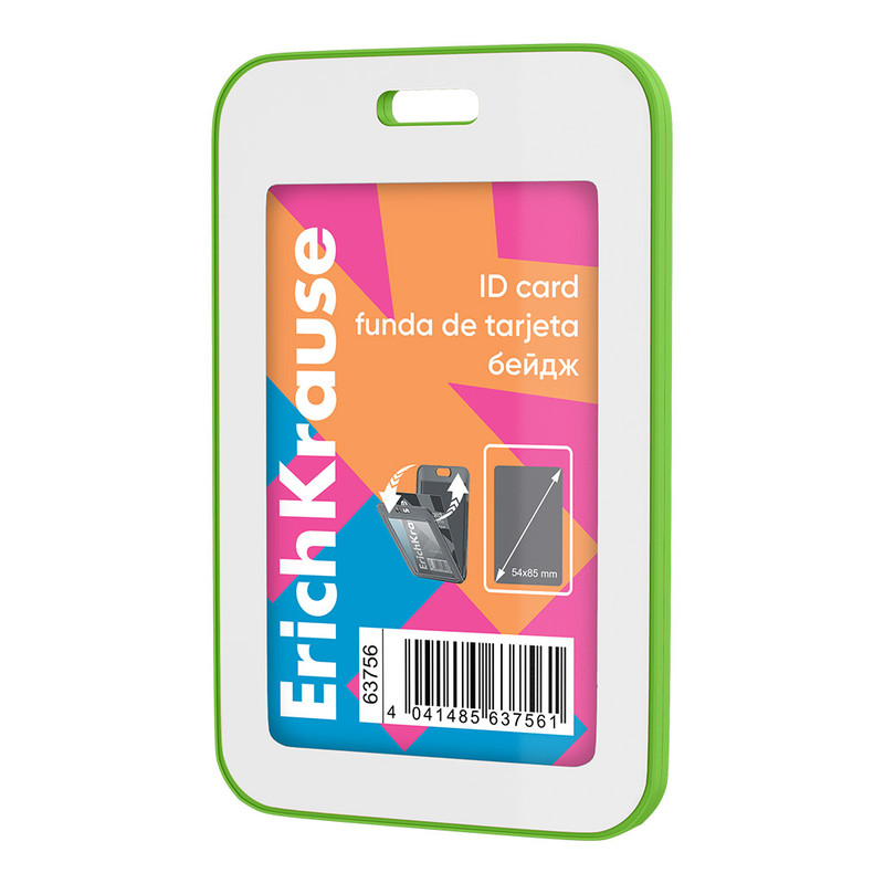Бейдж вертикальный  ErichKrause Neon книжка, зеленый