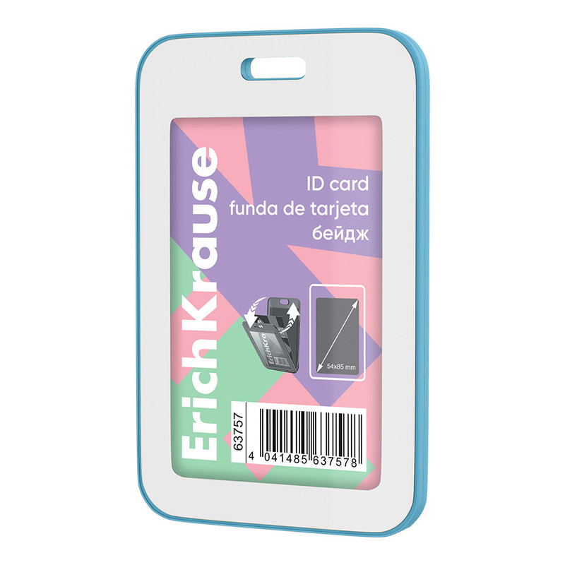 Бейдж вертикальный  ErichKrause Pastel, книжка, голубой