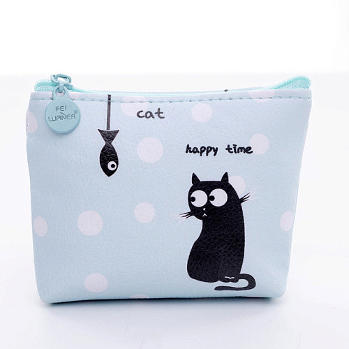 Косметичка мини 'Кот с рыбой'