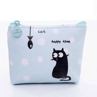 Косметичка мини 'Кот с рыбой'